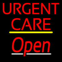 Urgent Care Script2 Open Yellow Line Neonskylt