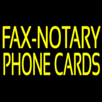 Yellow Fa  Notary Phone Cards Neonskylt