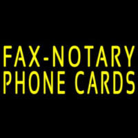 Yellow Fa  Notary Phone Cards 1 Neonskylt