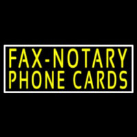 Yellow Fa  Notary Phone Cards With White Border 1 Neonskylt
