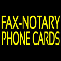 Yellow Fa  Notary Phone Cards With White Border Neonskylt