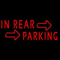 Red In Rear Parking Neonskylt