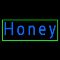 Green Border Honey Neonskylt